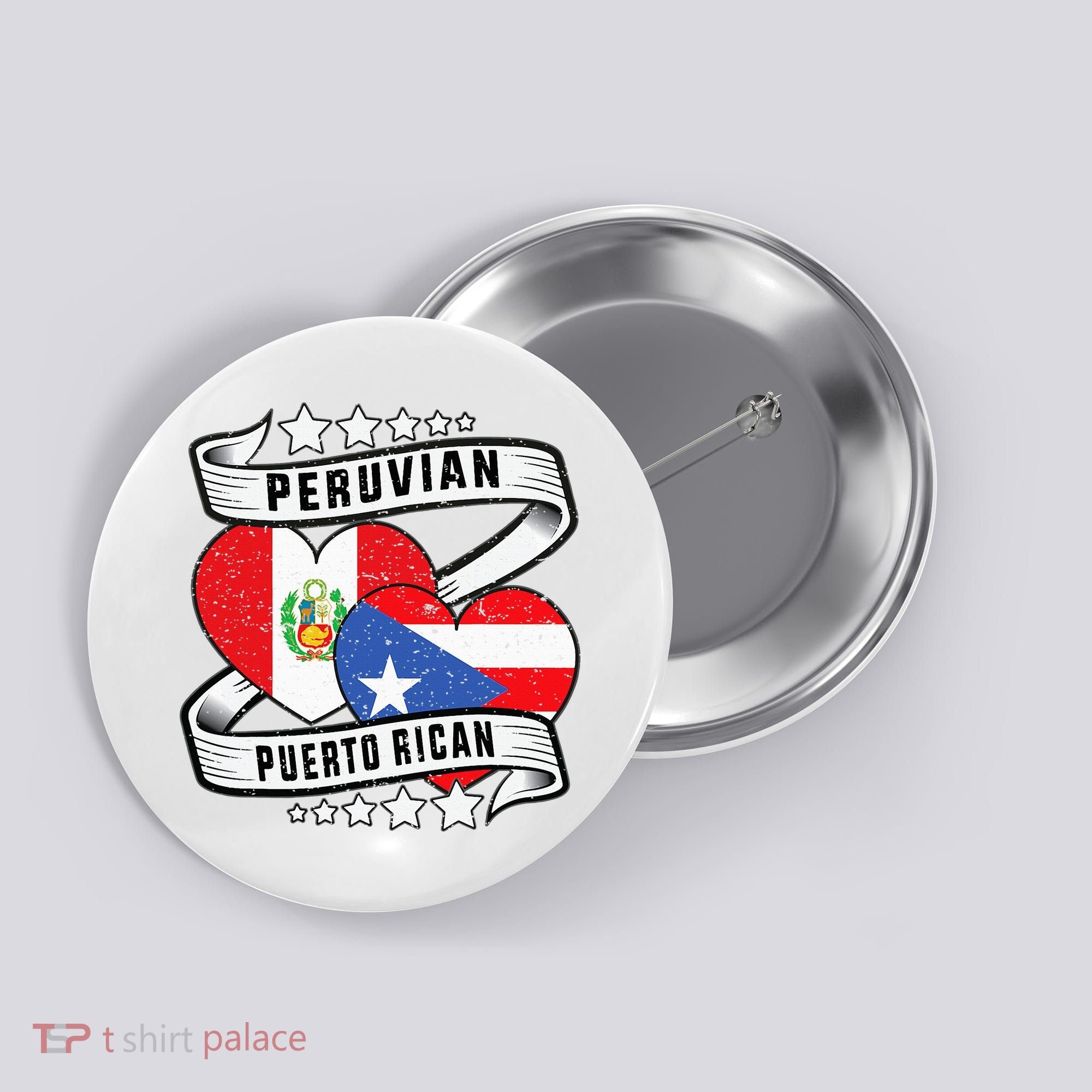 Peruvian Puerto rican Half Peruvian half Puerto rican Button