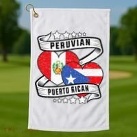 Peruvian Puerto rican Half Peruvian half Puerto rican Golf Towel thumb 1