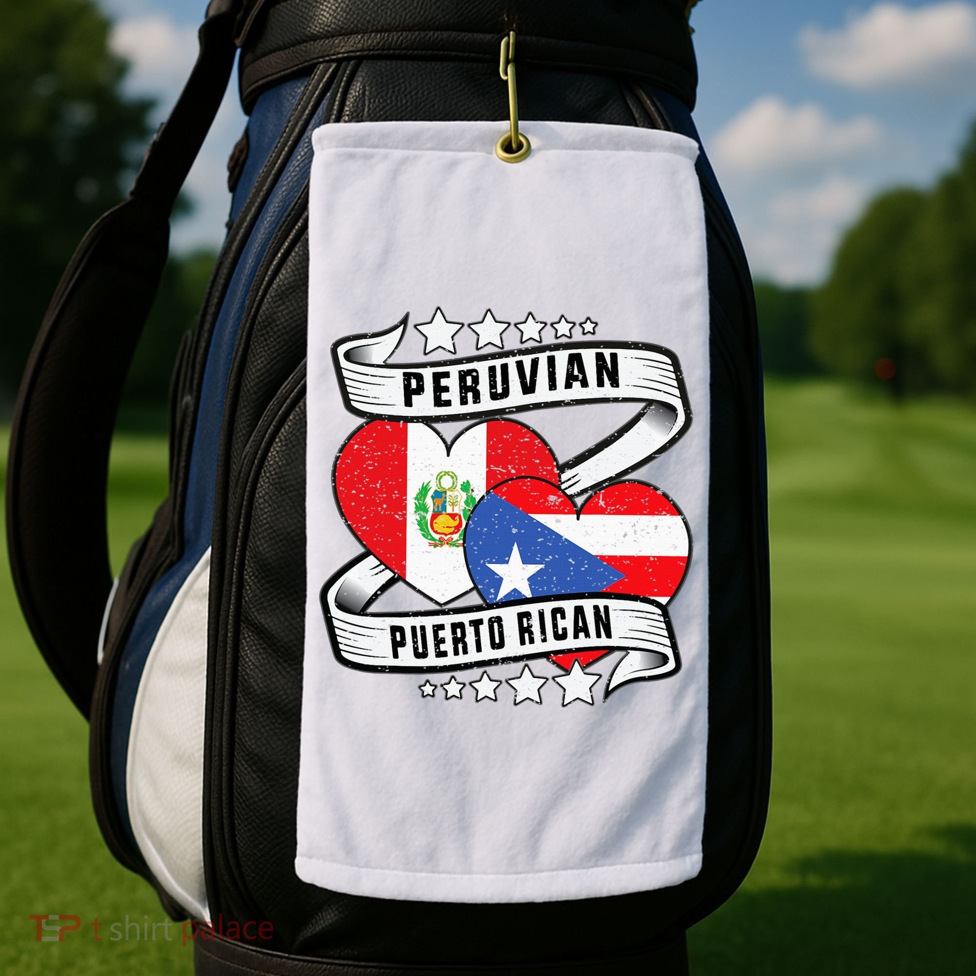 Peruvian Puerto rican Half Peruvian half Puerto rican Golf Towel
