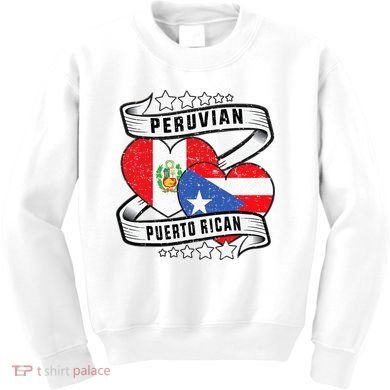 Peruvian Puerto rican Half Peruvian half Puerto rican Kids Sweatshirt