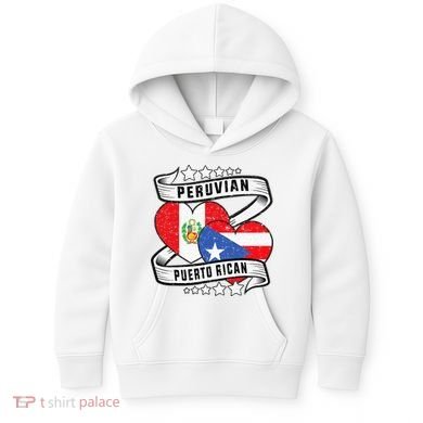 Peruvian Puerto rican Half Peruvian half Puerto rican Kids Hoodie