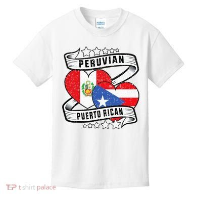 Peruvian Puerto rican Half Peruvian half Puerto rican Kids T-Shirt