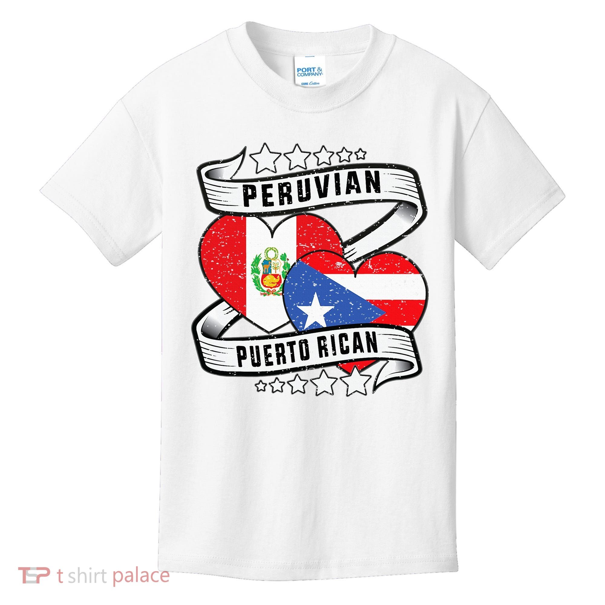 Peruvian Puerto rican Half Peruvian half Puerto rican Kids T-Shirt
