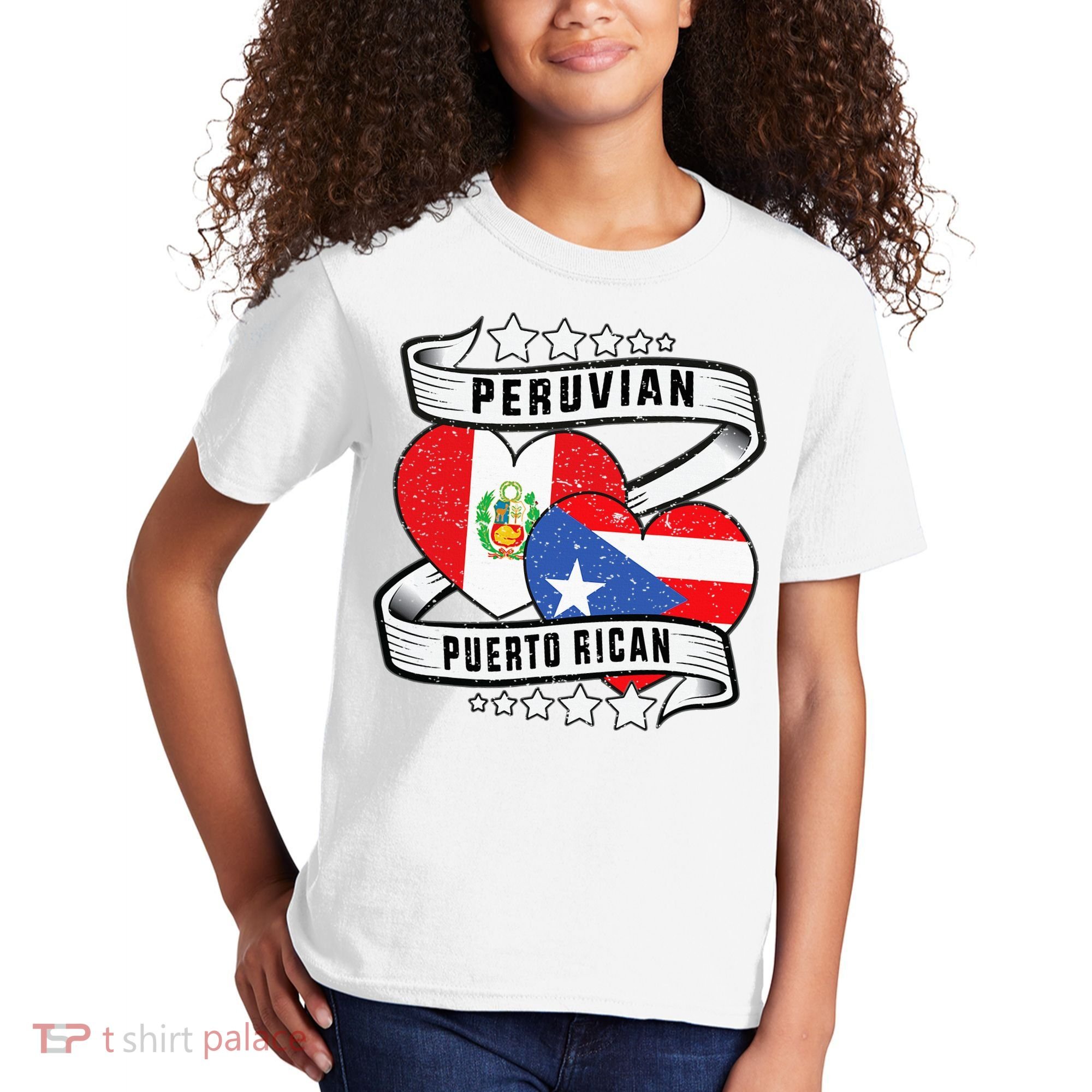 Peruvian Puerto rican Half Peruvian half Puerto rican Kids T-Shirt