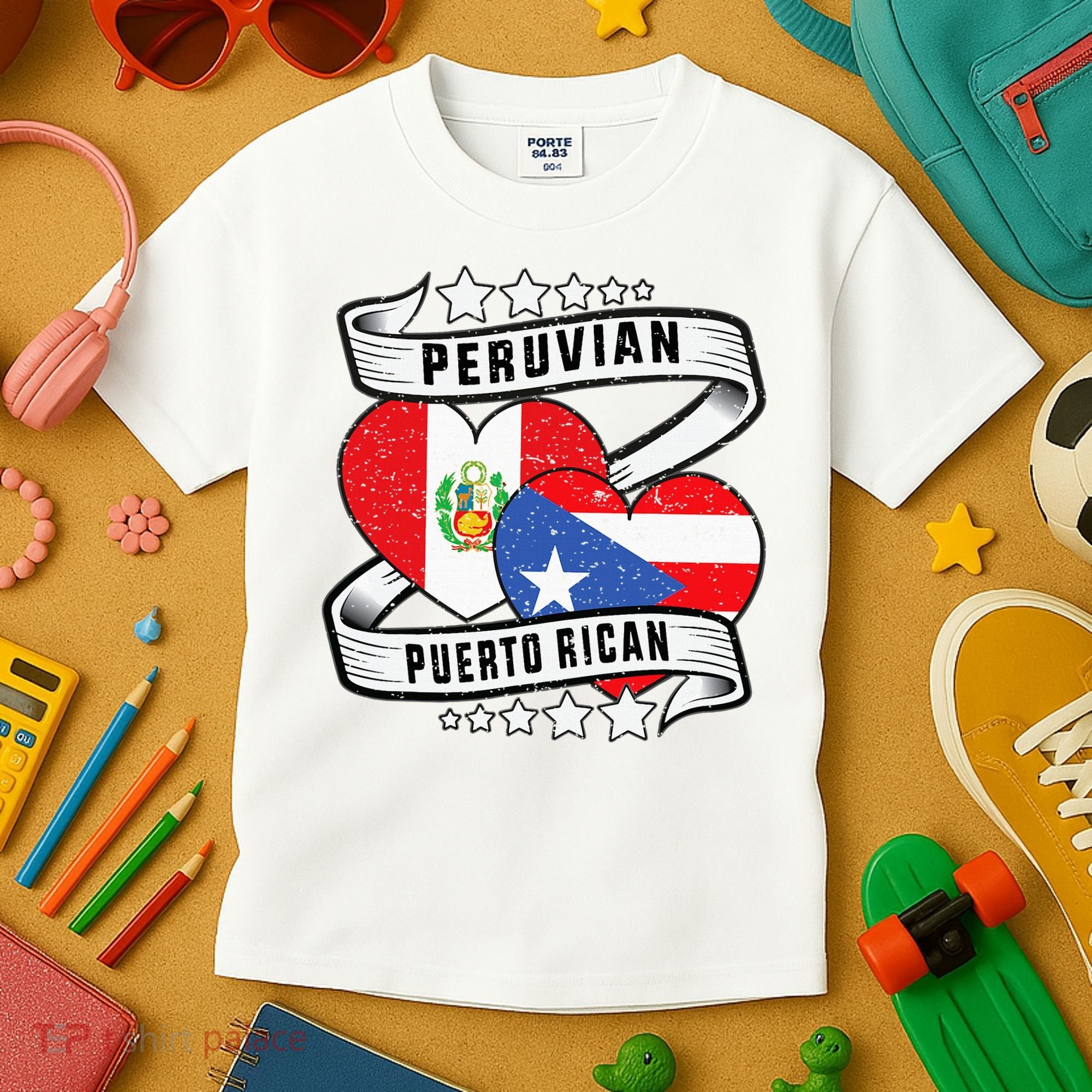 Peruvian Puerto rican Half Peruvian half Puerto rican Kids T-Shirt