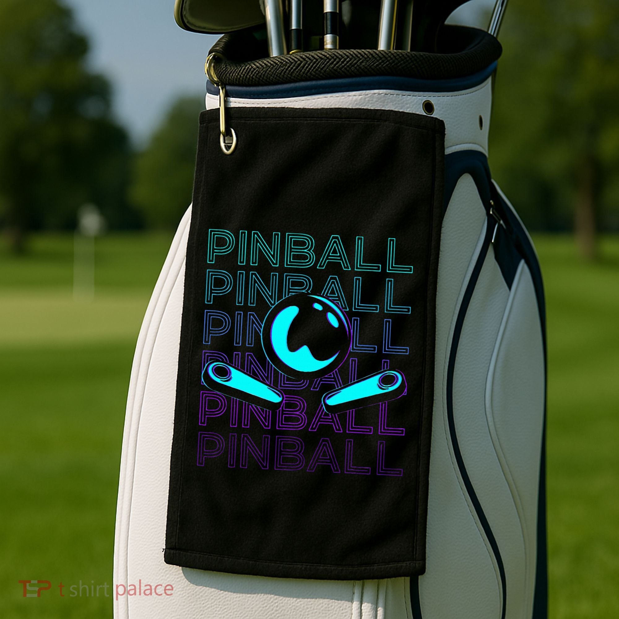 Pinball Player Retro Golf Towel