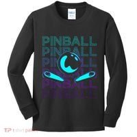 Pinball Player Retro Kids Long Sleeve Shirt thumb 0