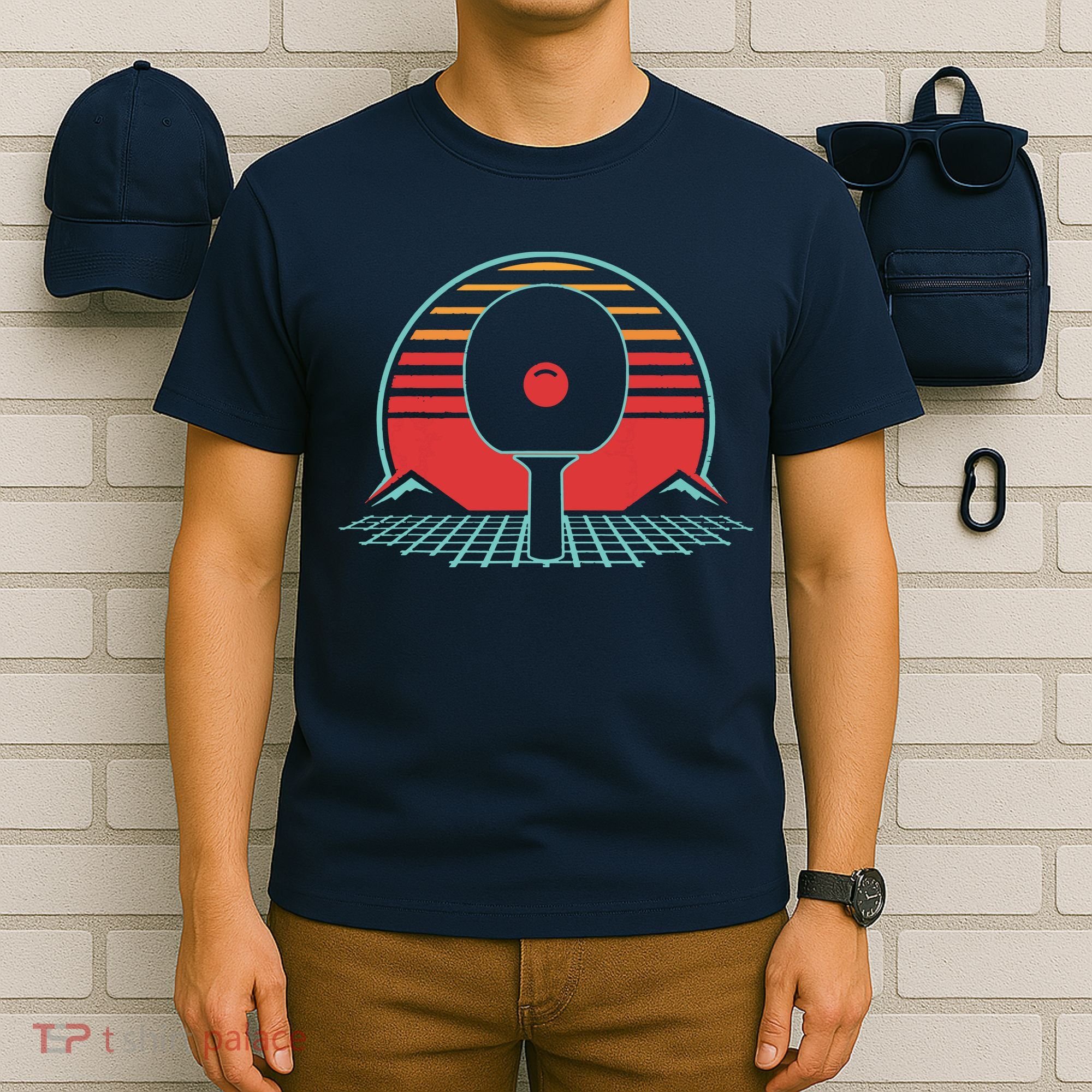 Ping Pong Retro Vintage 80s Style Table Tennis Gift T-Shirt