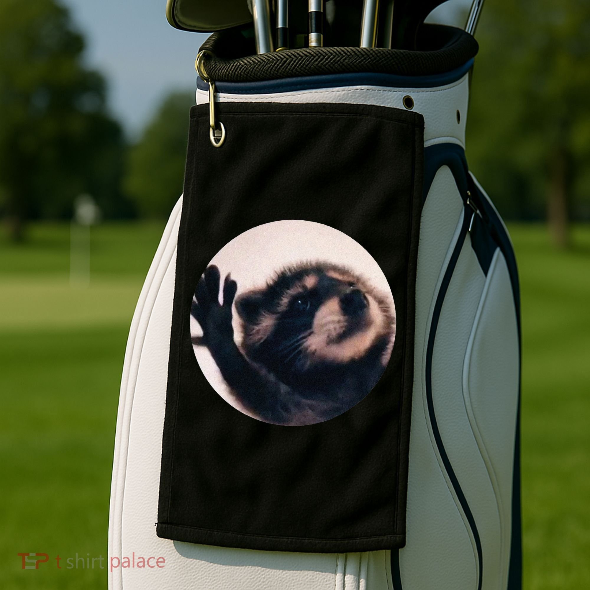 Pedro Pedro Racoon Dance Popular Internet Meme Racoon Day Golf Towel