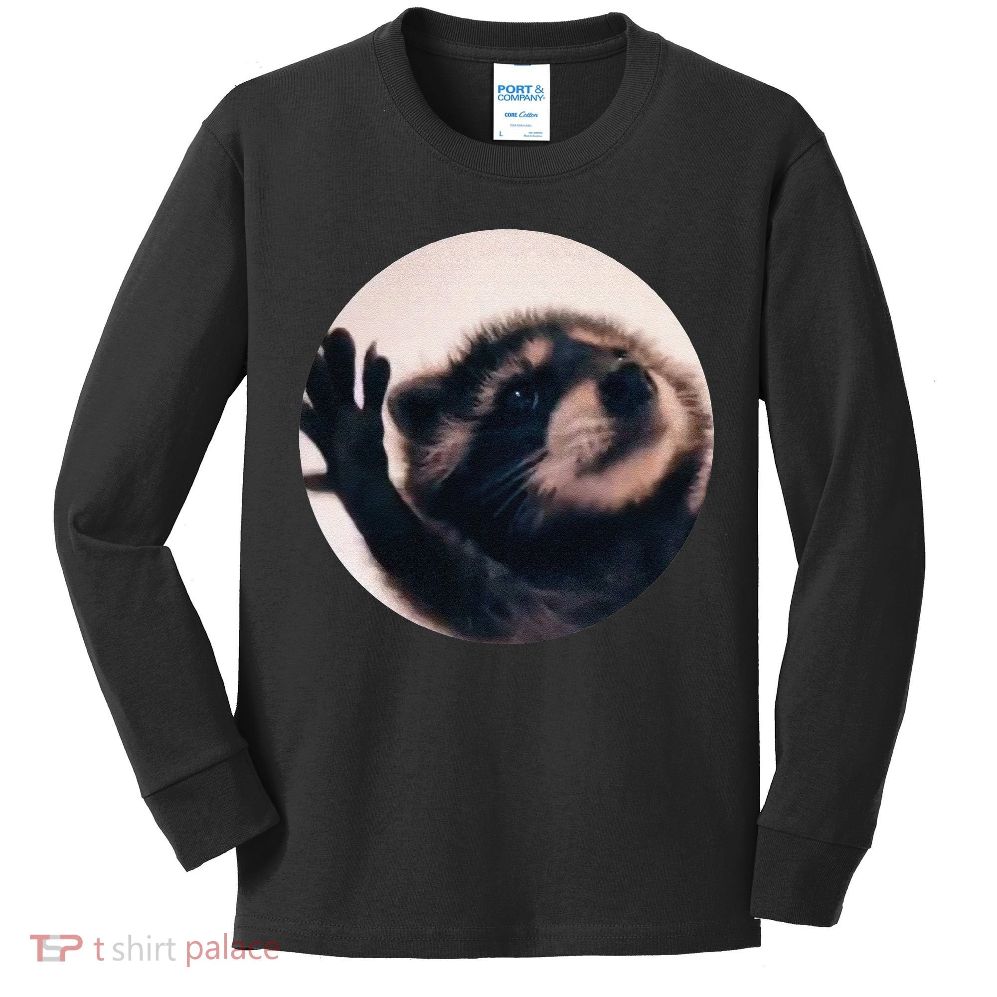 Pedro Pedro Racoon Dance Popular Internet Meme Racoon Day Kids Long Sleeve Shirt