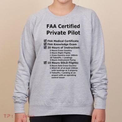 Private Pilot Requirements & Completion Checks Women's Sweatshirt
