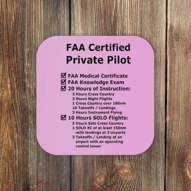 Private Pilot Requirements & Completion Checks Coaster