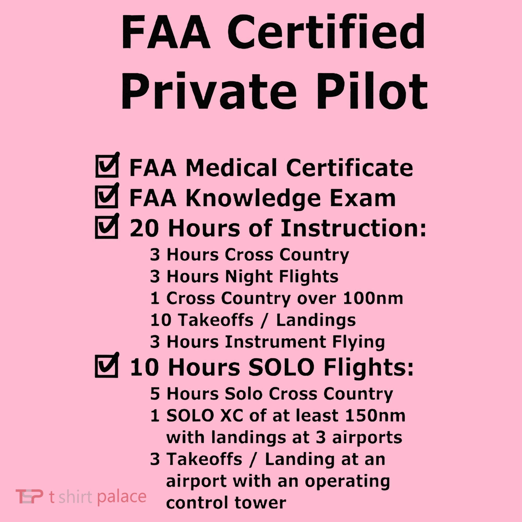 Private Pilot Requirements & Completion Checks Coaster