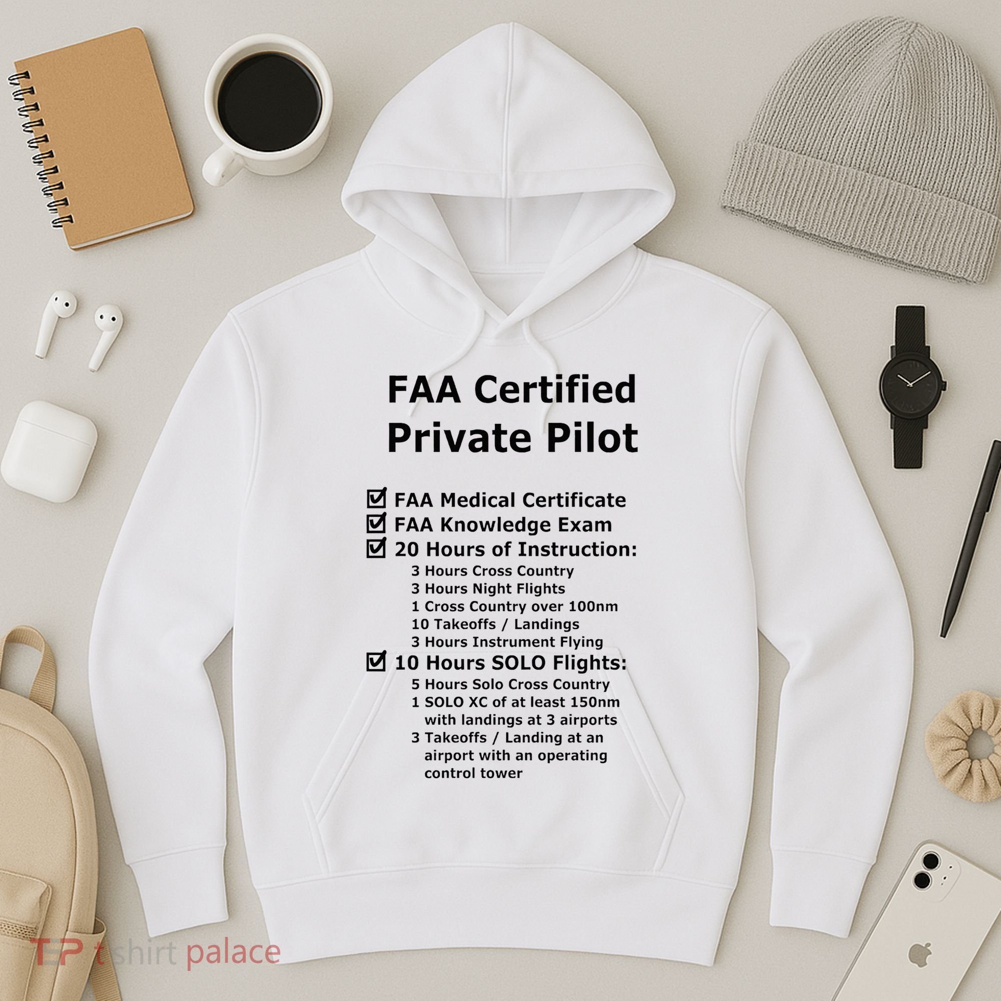Private Pilot Requirements & Completion Checks Hoodie