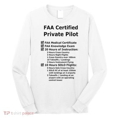 Private Pilot Requirements & Completion Checks Long Sleeve Shirt