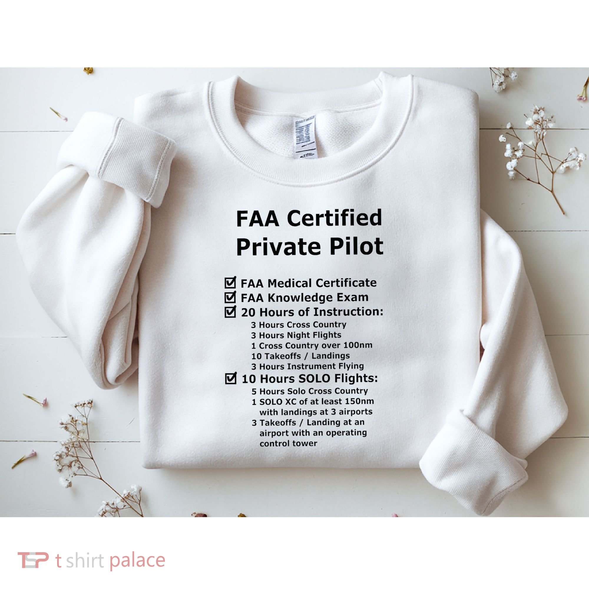 Private Pilot Requirements & Completion Checks Sweatshirt