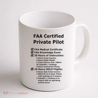 Private Pilot Requirements & Completion Checks Coffee Mug back