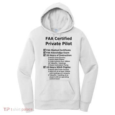 Private Pilot Requirements & Completion Checks Women's Hoodie
