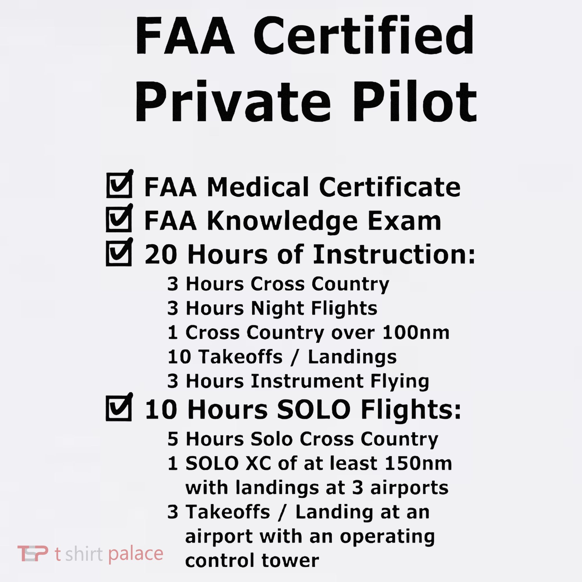 Private Pilot Requirements & Completion Checks Women's Hoodie