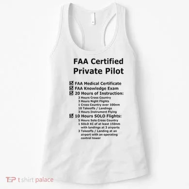 Private Pilot Requirements & Completion Checks Women's Tank Top