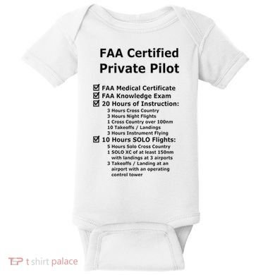 Private Pilot Requirements & Completion Checks Baby Bodysuit