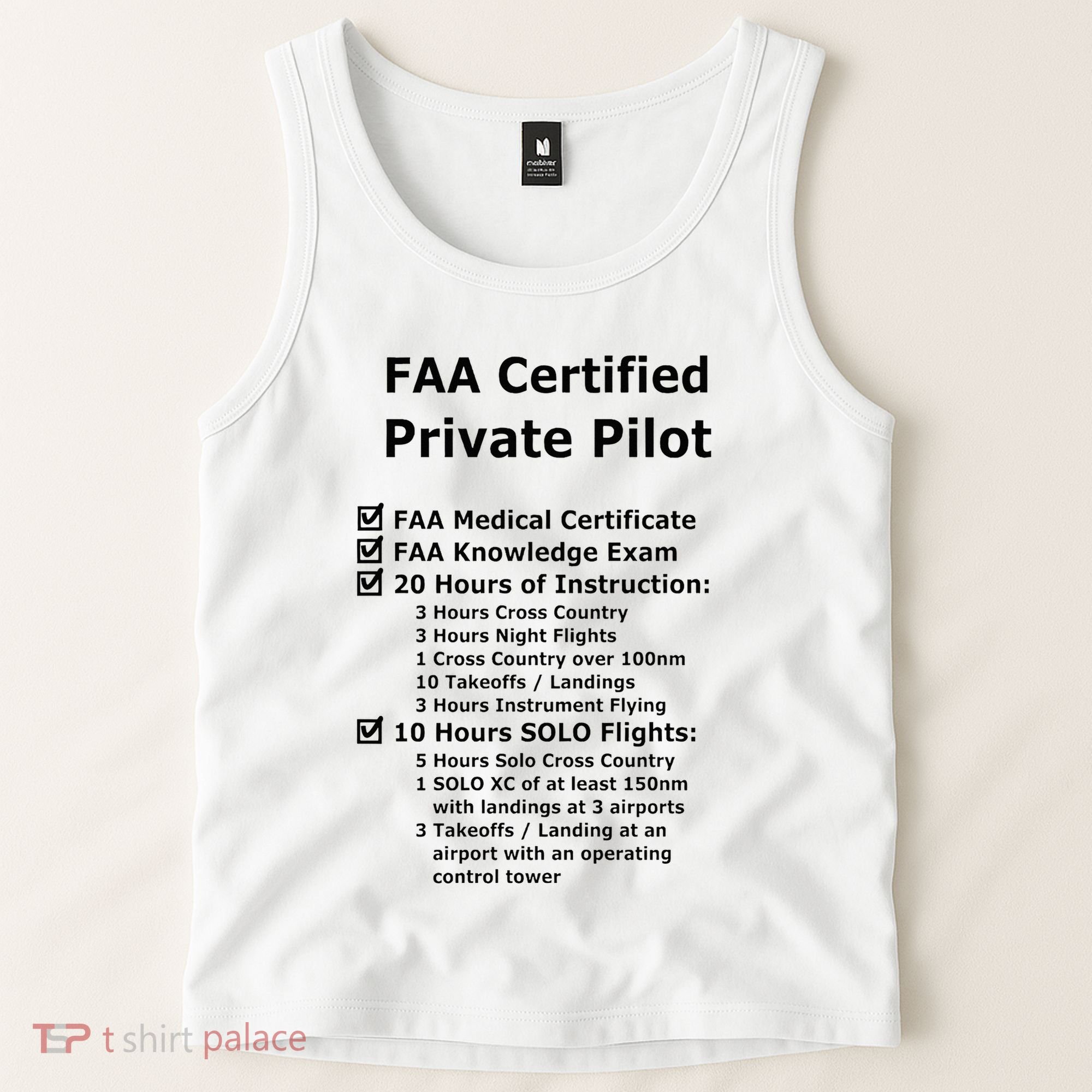 Private Pilot Requirements & Completion Checks Tank Top