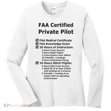 Private Pilot Requirements & Completion Checks Women's Long Sleeve Shirt