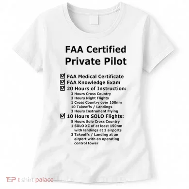 Private Pilot Requirements & Completion Checks Women's T-Shirt