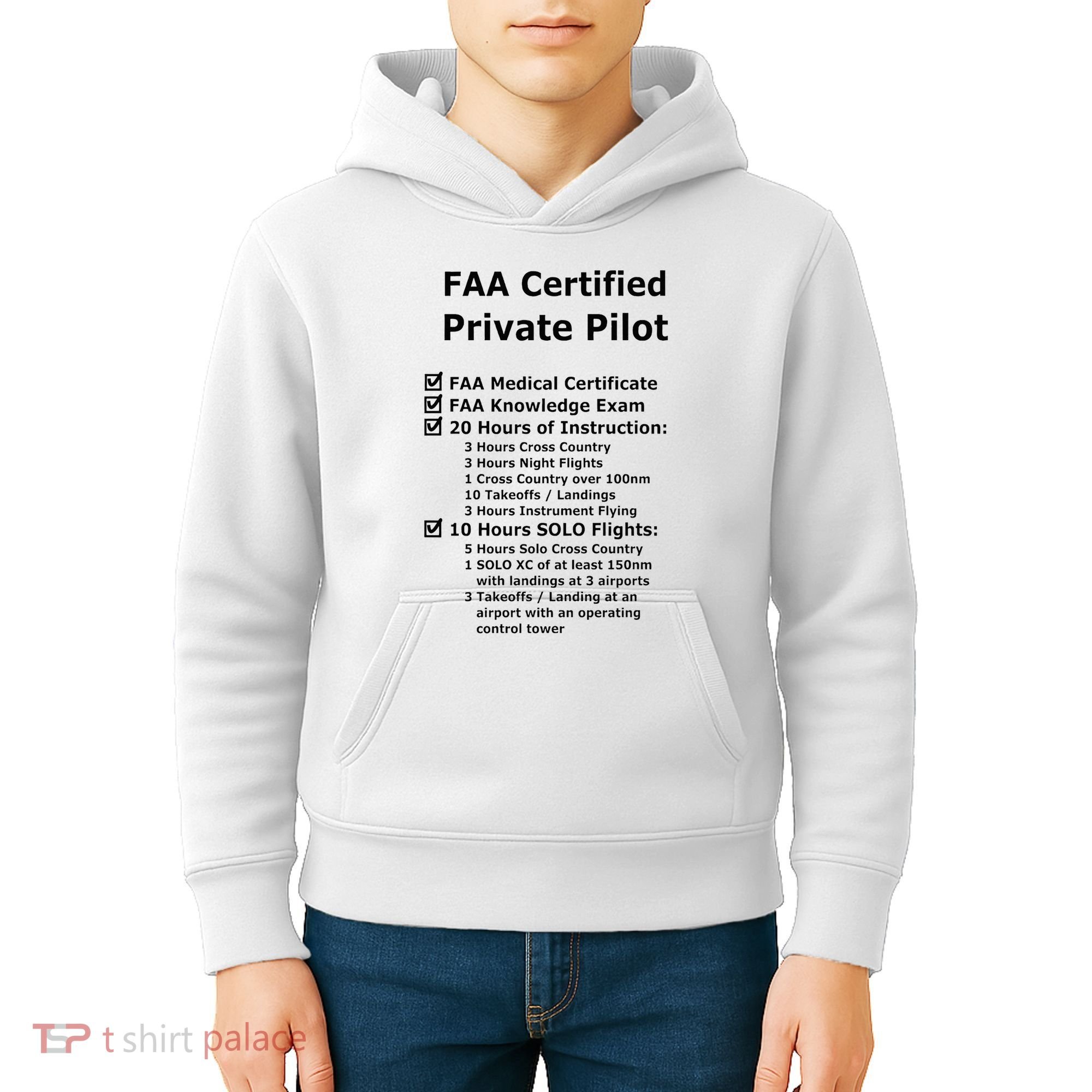 Private Pilot Requirements & Completion Checks Kids Hoodie