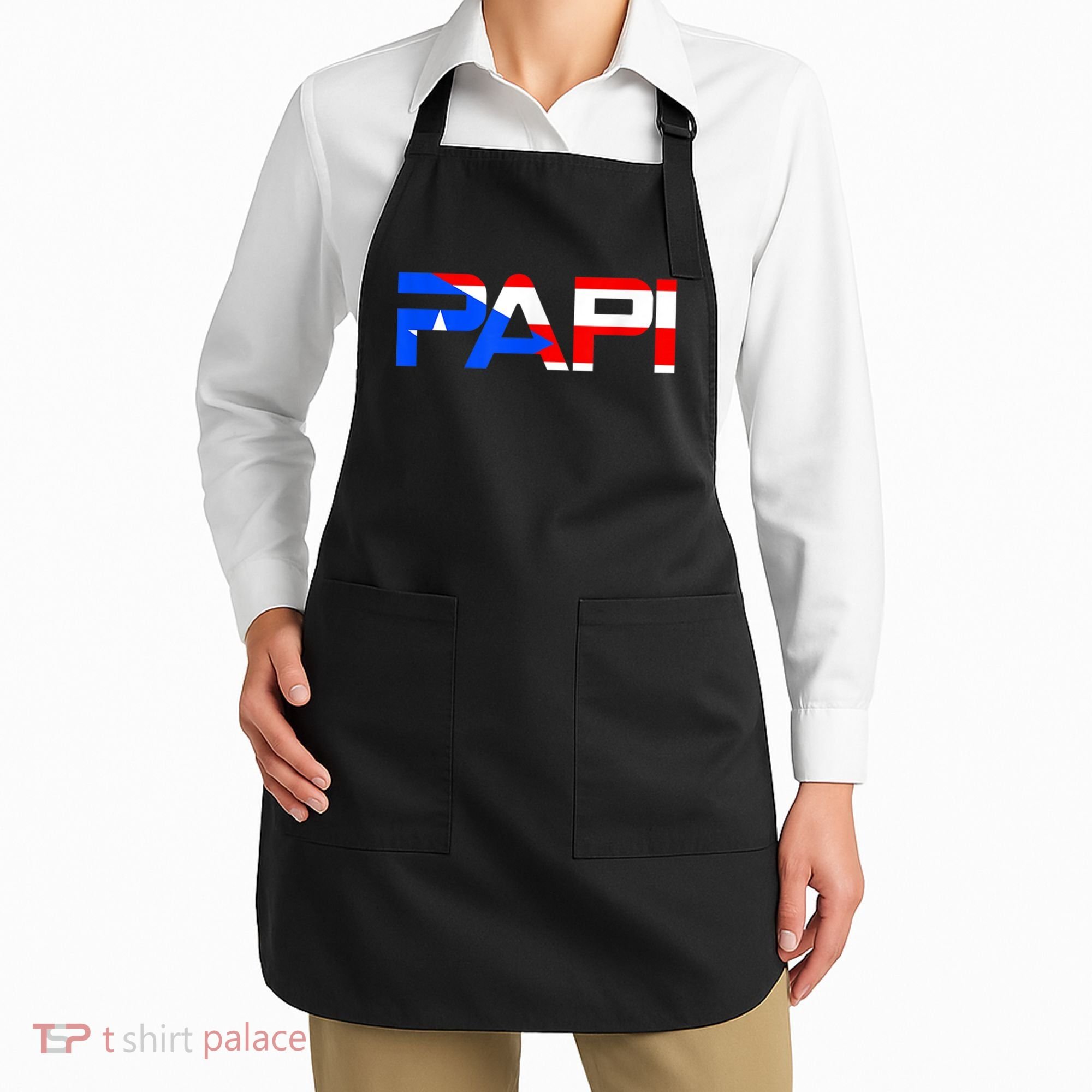 Papi Puerto Rico Flag Apron