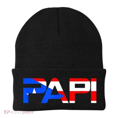 Papi Puerto Rico Flag Beanie