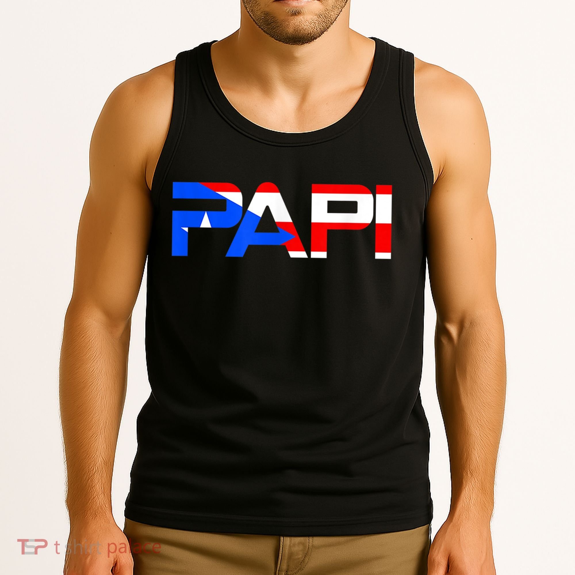Papi Puerto Rico Flag Tank Top