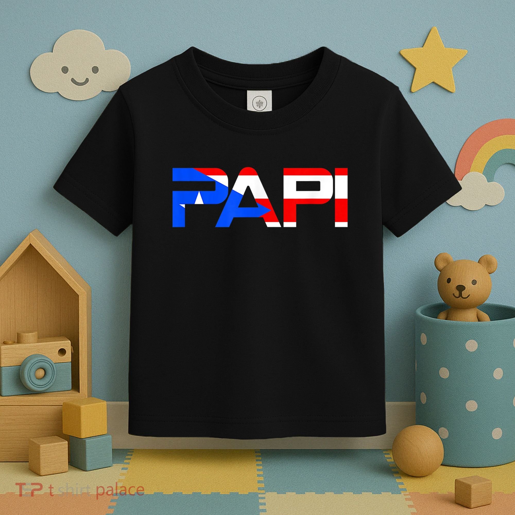 Papi Puerto Rico Flag Toddler T-Shirt