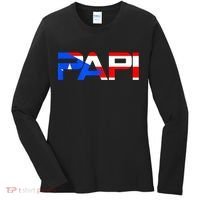 Papi Puerto Rico Flag Women's Long Sleeve Shirt thumb 0