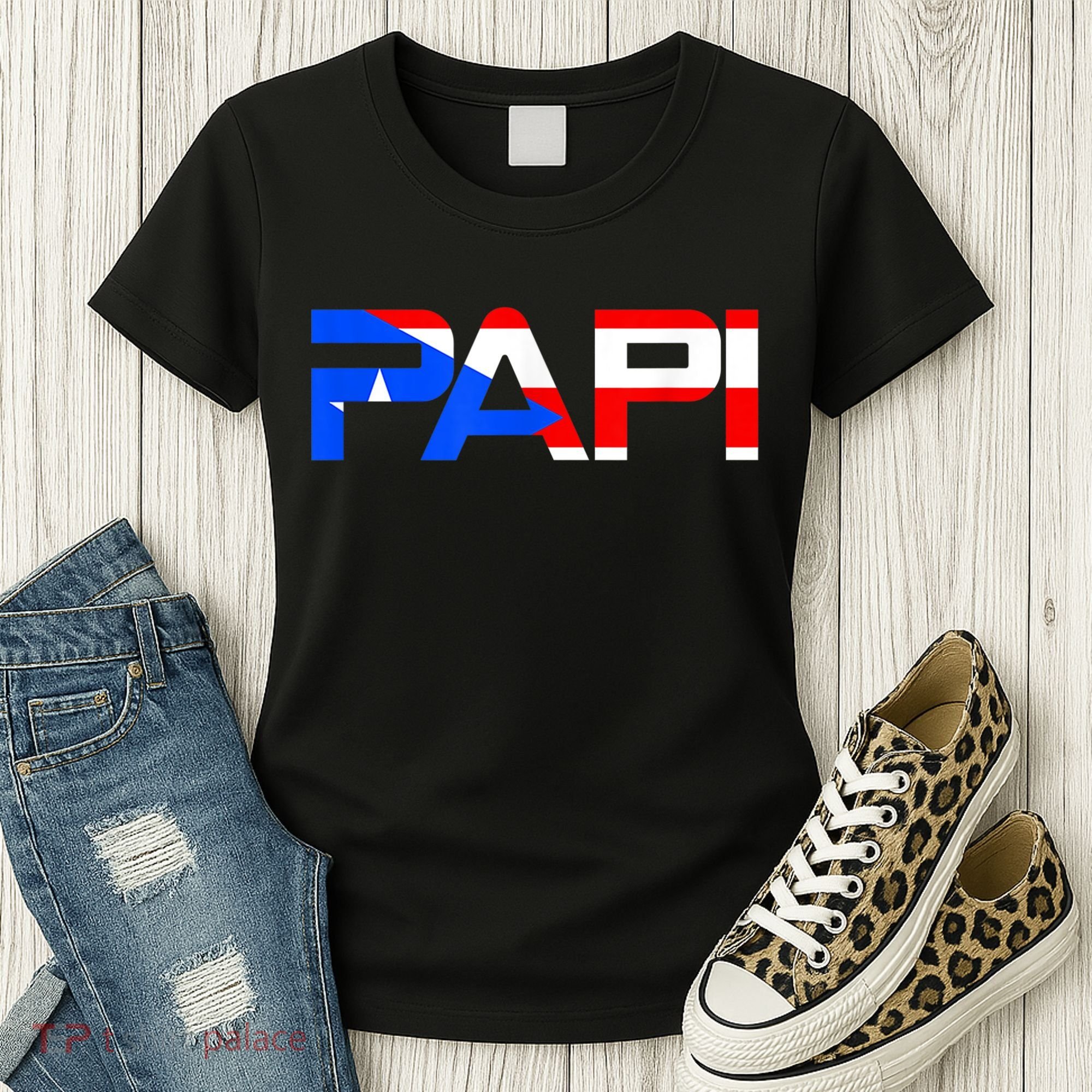 Papi Puerto Rico Flag Women's T-Shirt