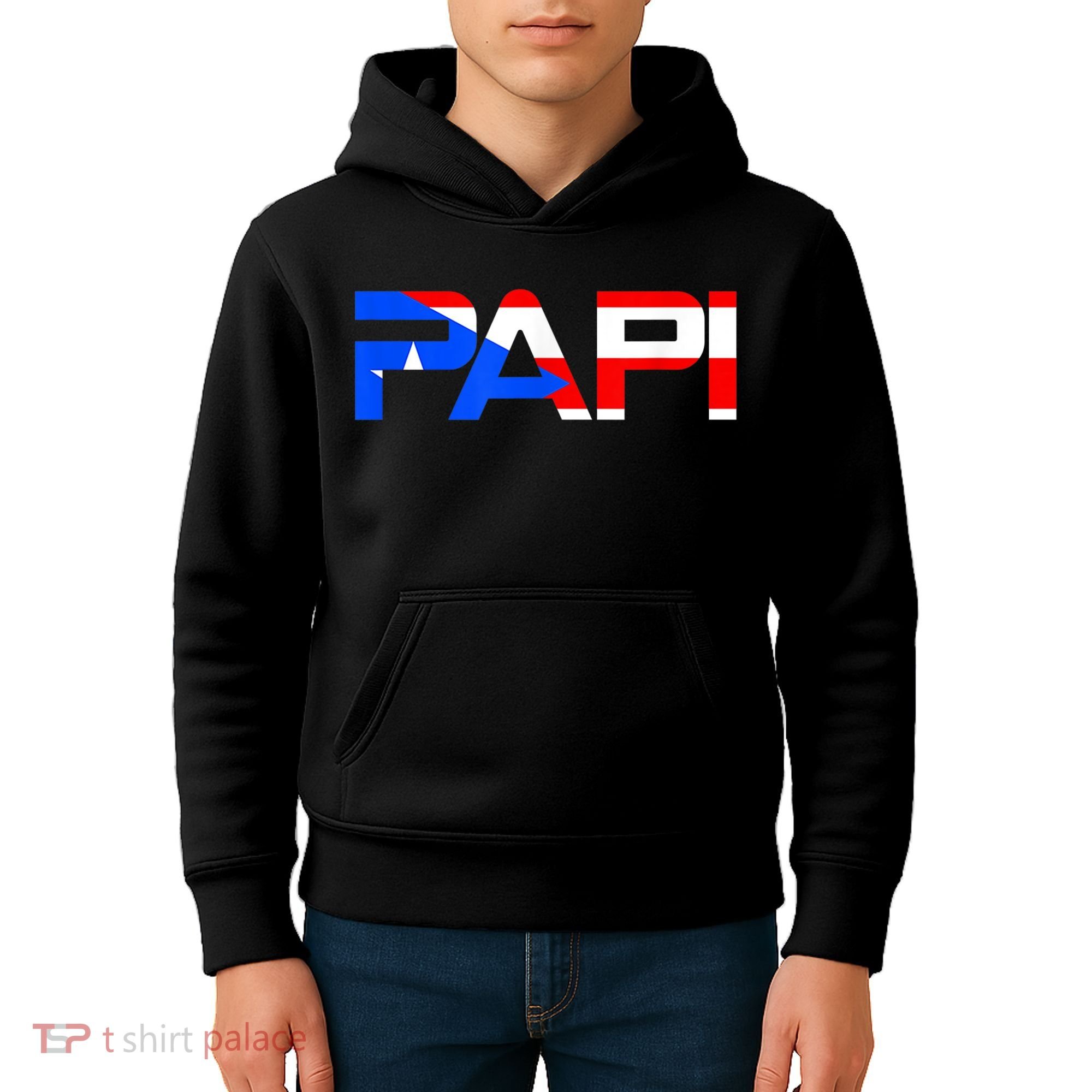 Papi Puerto Rico Flag Kids Hoodie