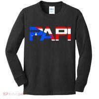 Papi Puerto Rico Flag Kids Long Sleeve Shirt thumb 0