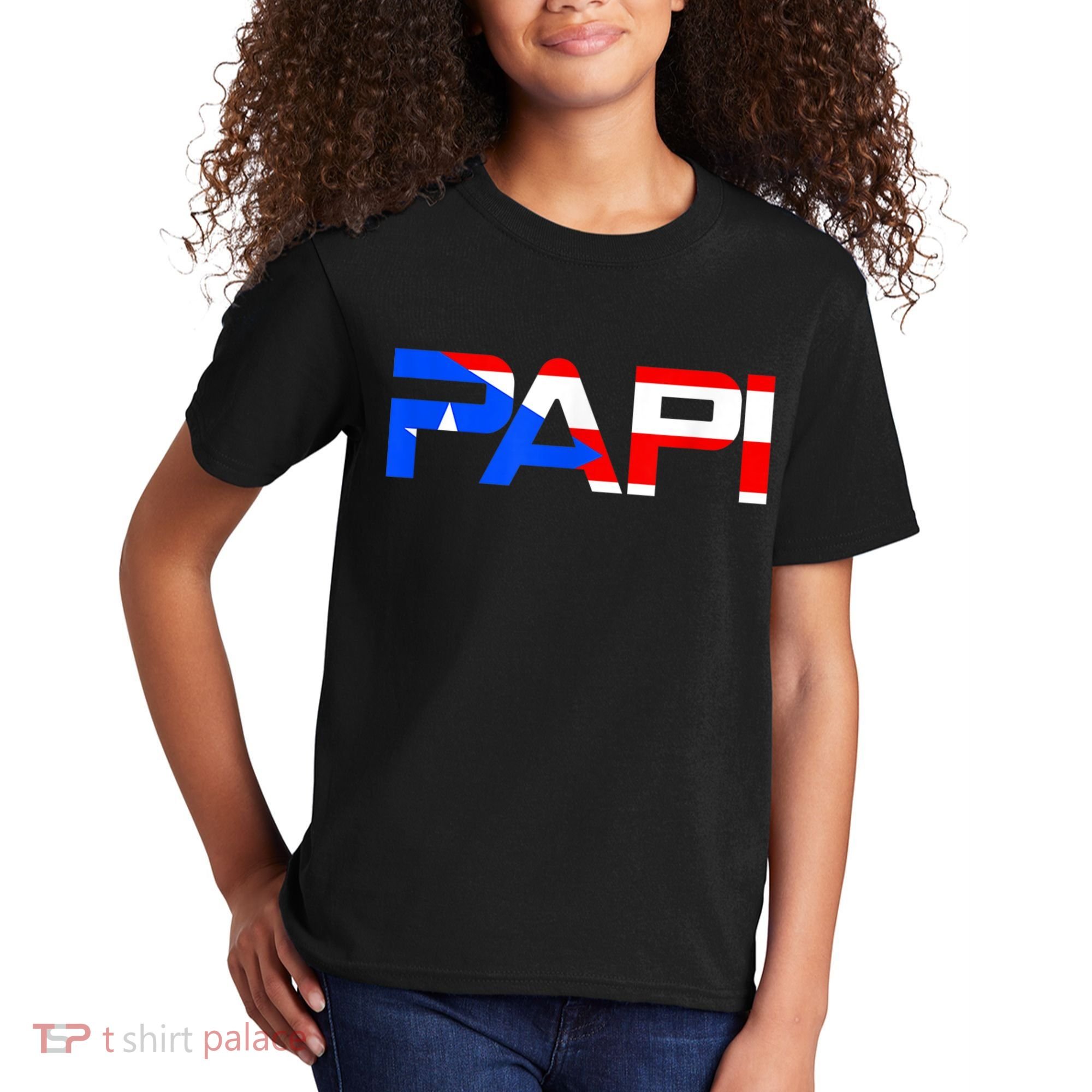 Papi Puerto Rico Flag Kids T-Shirt