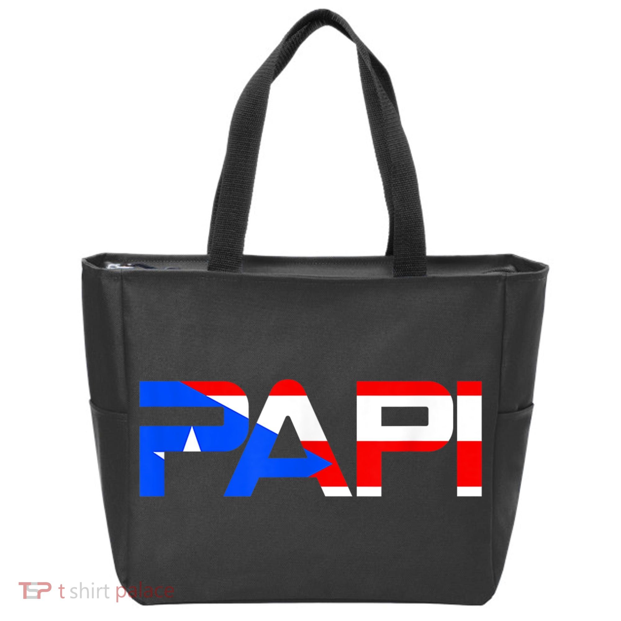 Papi Puerto Rico Flag Tote Bag