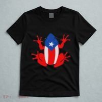 Patriotic Puerto Rico Flag Frog Puero Rican Culture Roots T-Shirt thumb 5