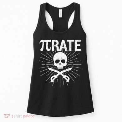 Pirate Pi Rate Pi Day Math Pirates Mathematician Nerd Geek Women's Tank Top