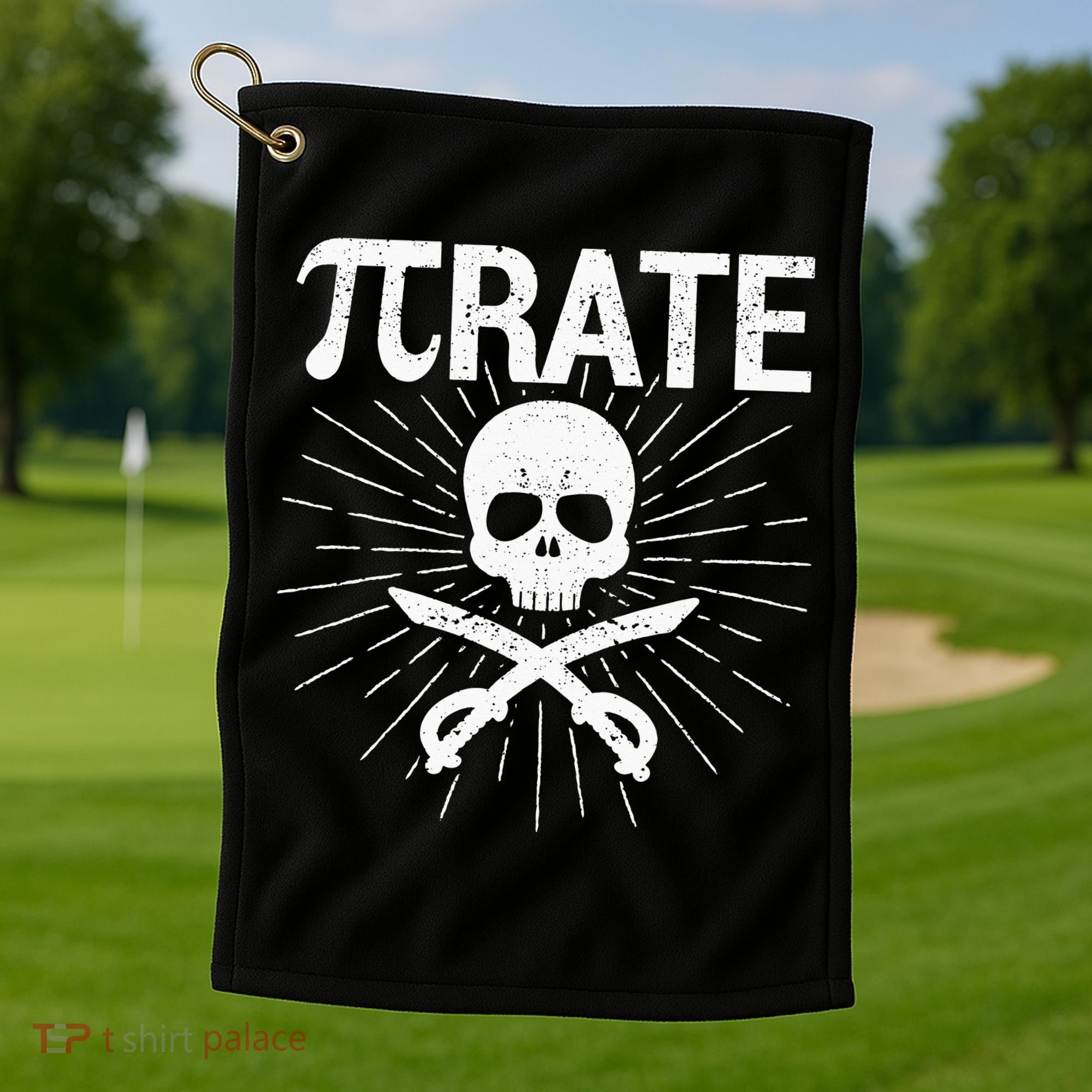 Pirate Pi Rate Pi Day Math Pirates Mathematician Nerd Geek Golf Towel