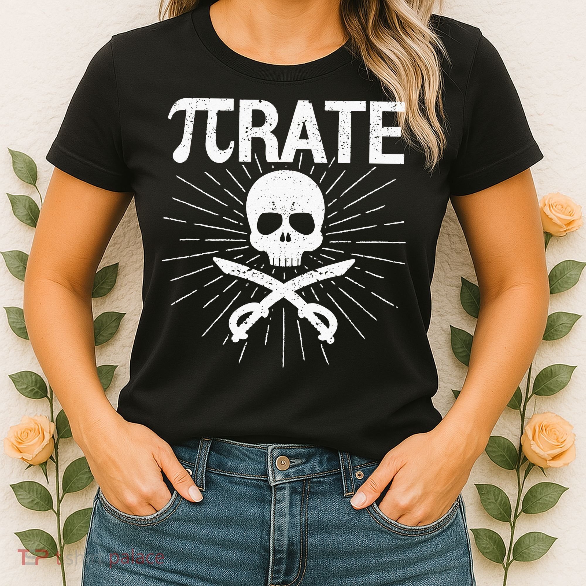 Pirate Pi Rate Pi Day Math Pirates Mathematician Nerd Geek Women's T-Shirt