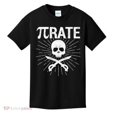 Pirate Pi Rate Pi Day Math Pirates Mathematician Nerd Geek Kids T-Shirt
