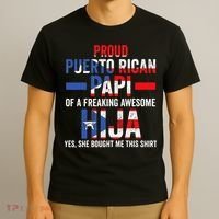 Proud Puerto Rican Papi Of Hija Puerto Rico Dad Daughter T-Shirt thumb 3