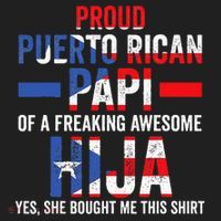 Proud Puerto Rican Papi Of Hija Puerto Rico Dad Daughter Beanie thumb 2