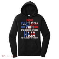 Proud Puerto Rican Papi Of Hija Puerto Rico Dad Daughter Women's Hoodie thumb 0