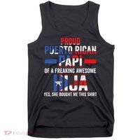 Proud Puerto Rican Papi Of Hija Puerto Rico Dad Daughter Tank Top thumb 0