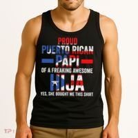 Proud Puerto Rican Papi Of Hija Puerto Rico Dad Daughter Tank Top thumb 3