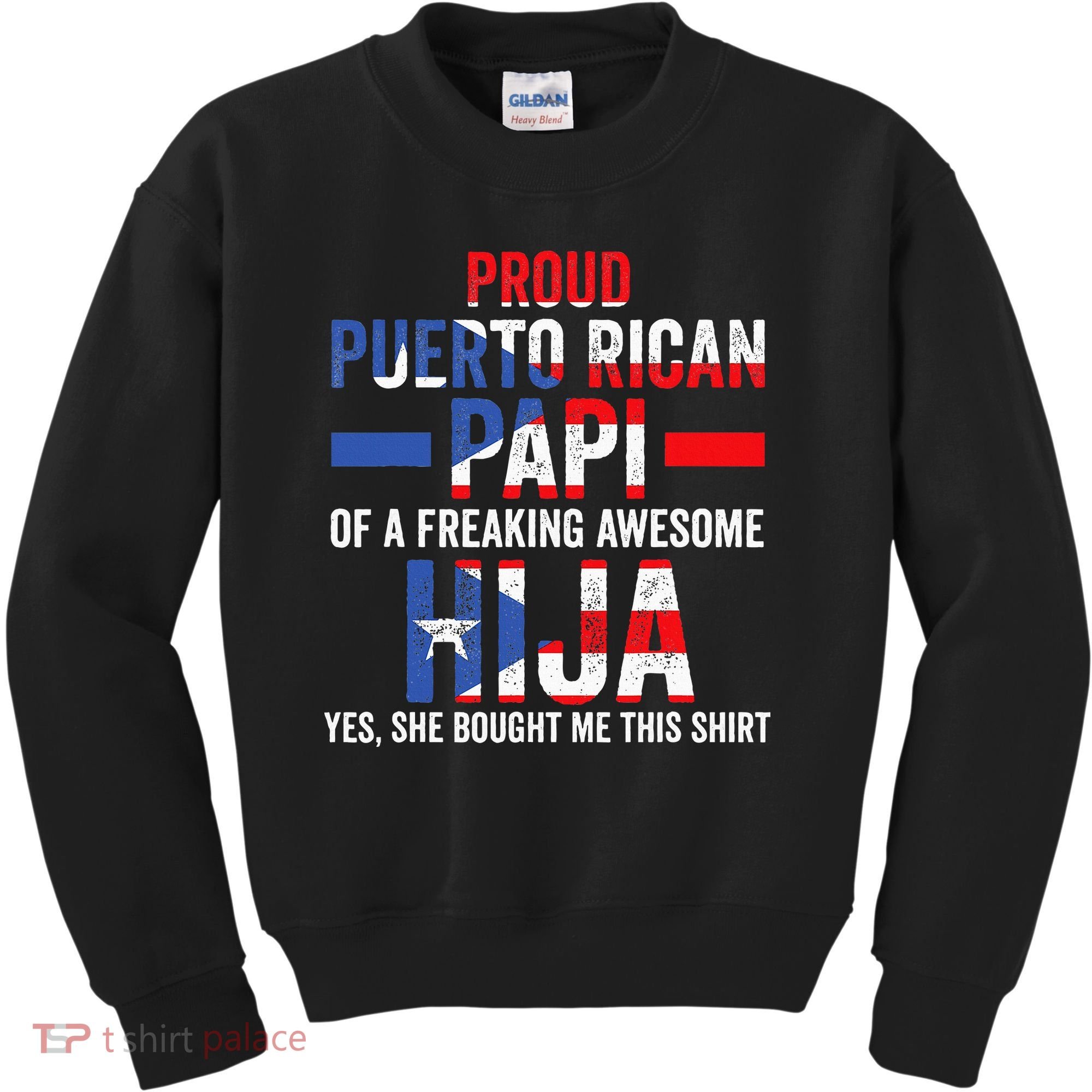 Proud Puerto Rican Papi Of Hija Puerto Rico Dad Daughter Kids Sweatshirt